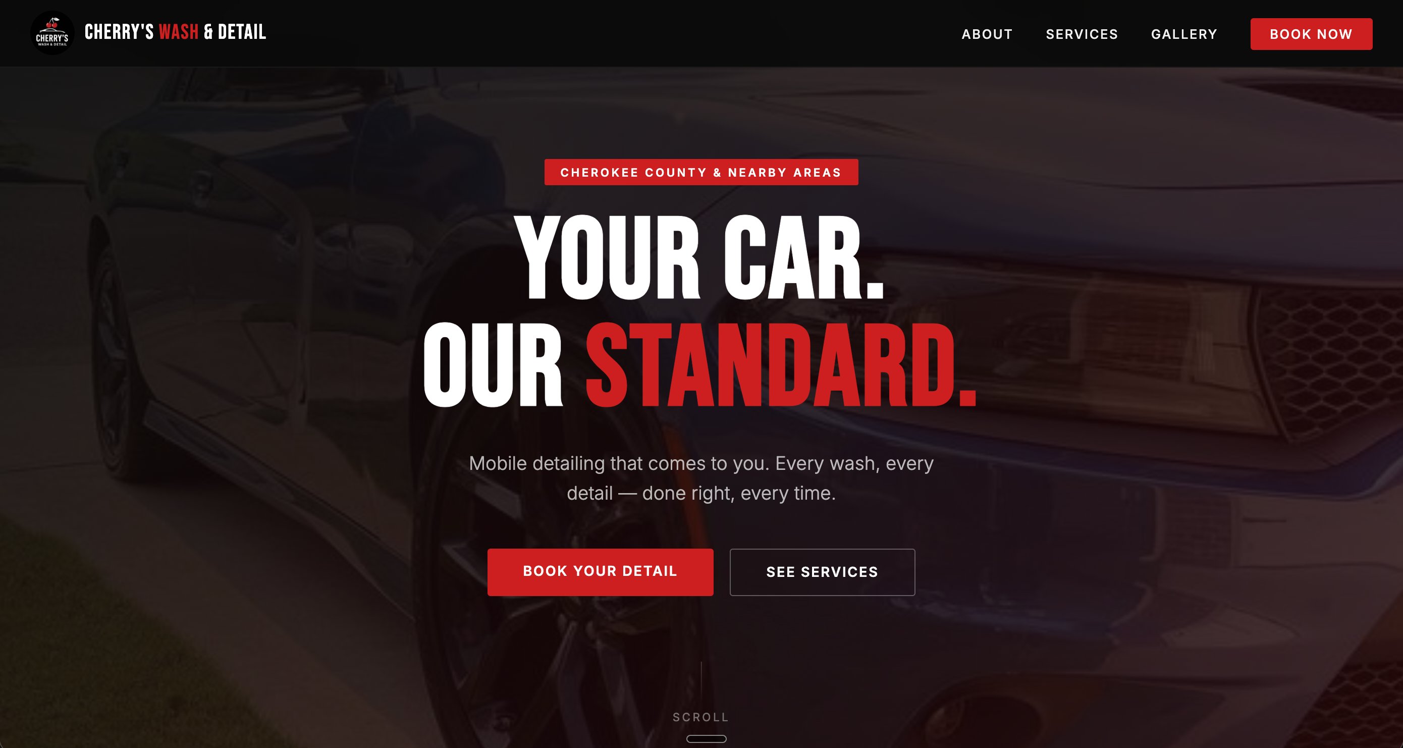 Cherry's Wash and Detail website